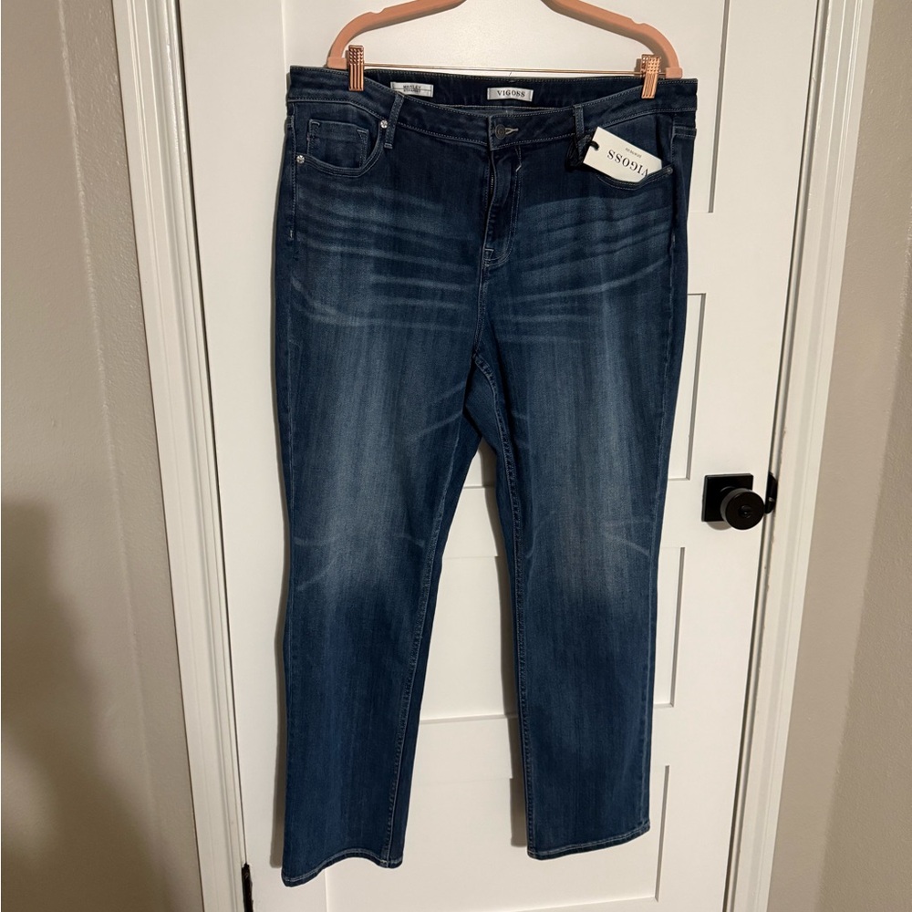 Vigoss Blue Straight Leg Jeans Classic Style